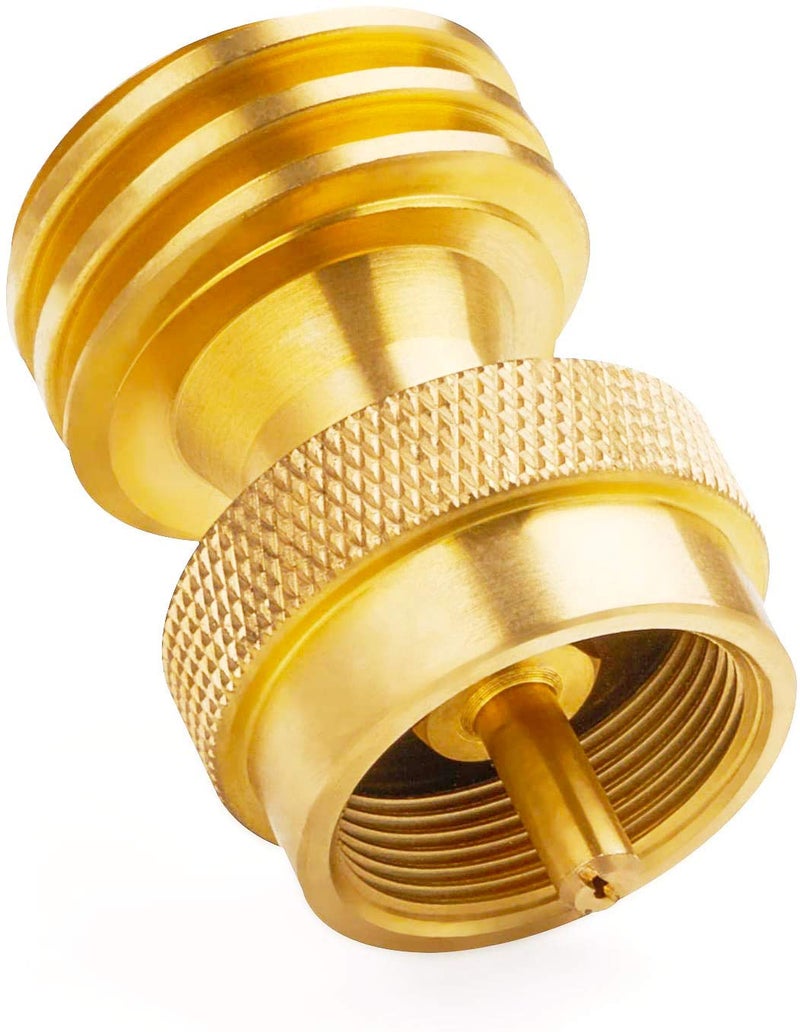 YOUHO 1lb Propane Tank Adapter for Disposable Throwaway Cylinder, 1lb to 20lb Adapter Designed for 20 or 30 Pound LP Gas Bottle or BBQ Grill Propane Tree - Image 1